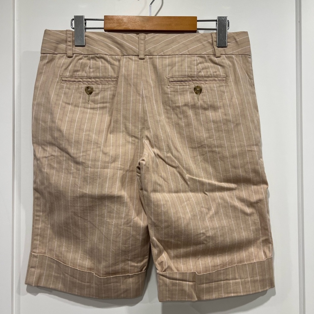 Y2K Old Navy Beige & Pink Pinstriped Shorts Women’s - Picture 9 of 15